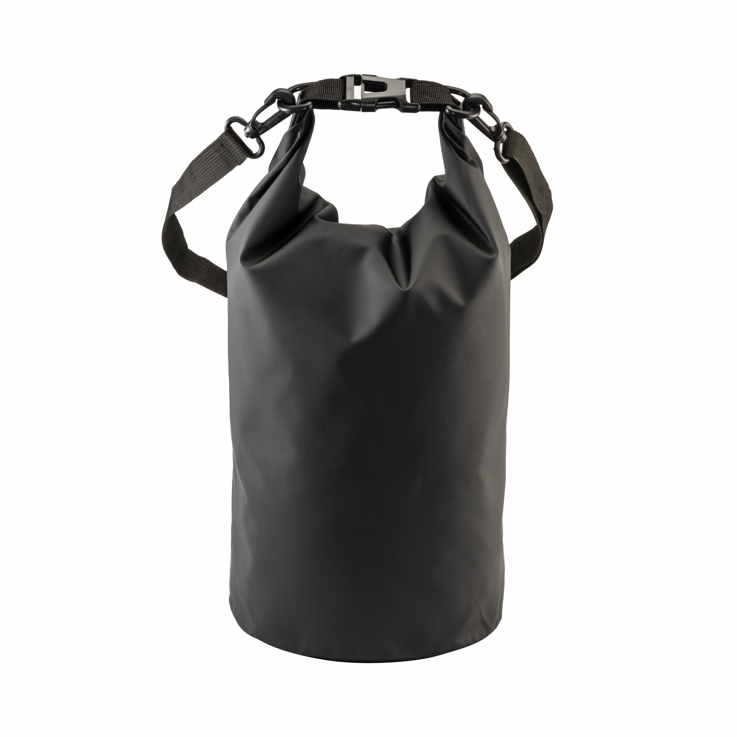Bolso bandolera impermeable en lona con asa ajustable, Negro, , , ,