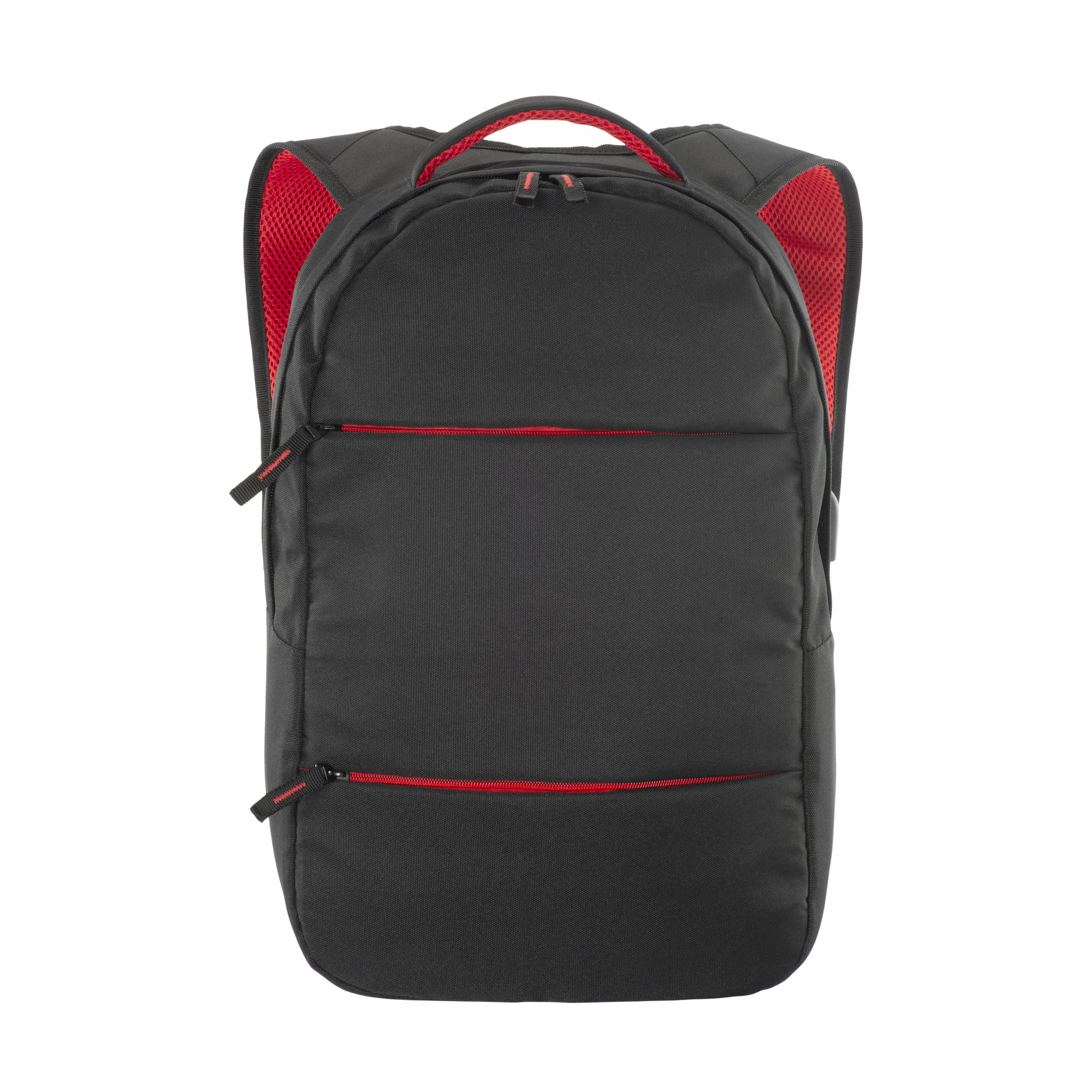 Mochila para ordenador de poliéster. Bolsillo principal para portátil y 3 bolsillos, Rojo, , , 600D,