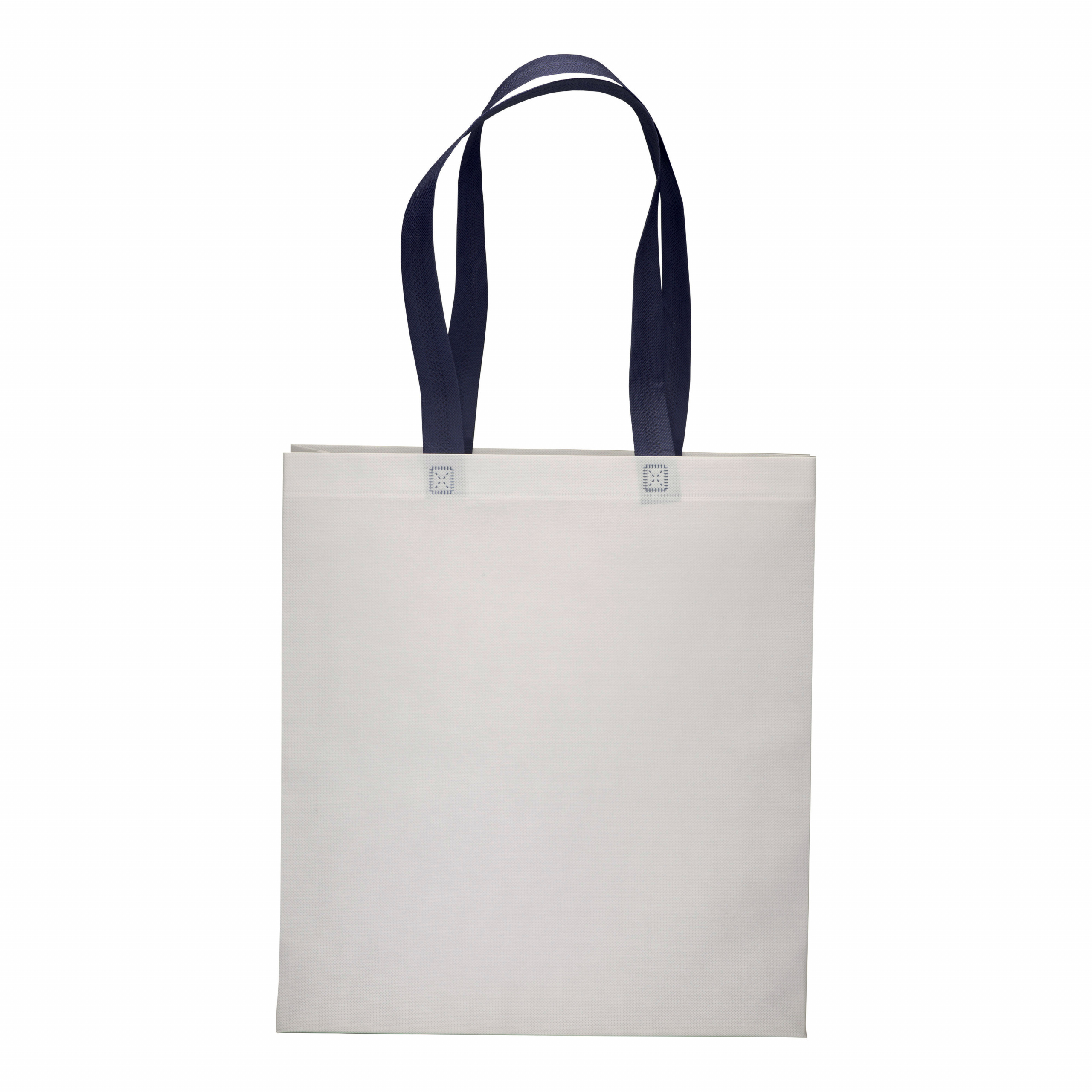 Bolsa de tejido sin tejer termosoldado (80 g/m2), asas largas y fuelle, Azul, , , ,
