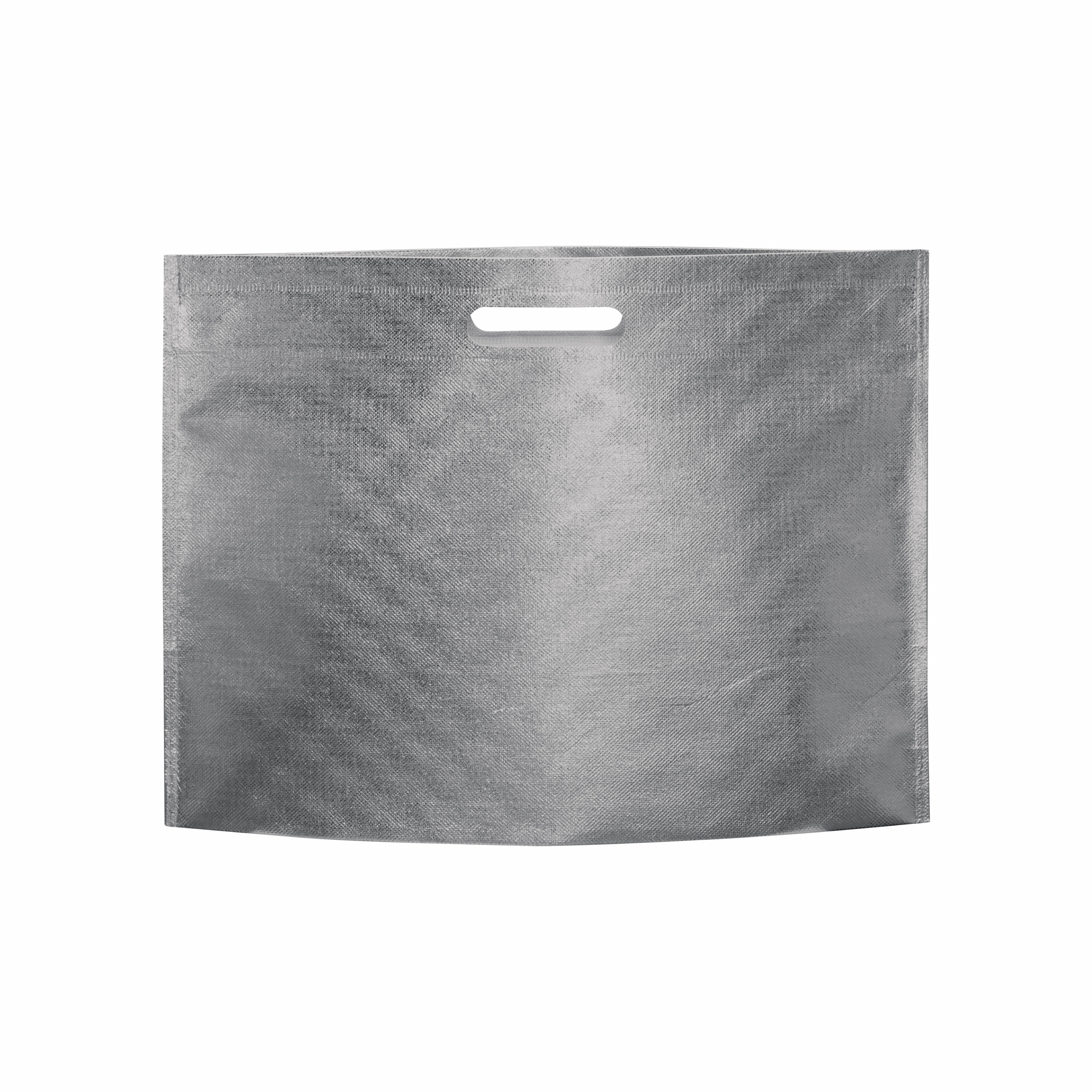 Bolsa de tejido sin tejer laminado 100 g/m2  termosoldado, Plata, , , ,