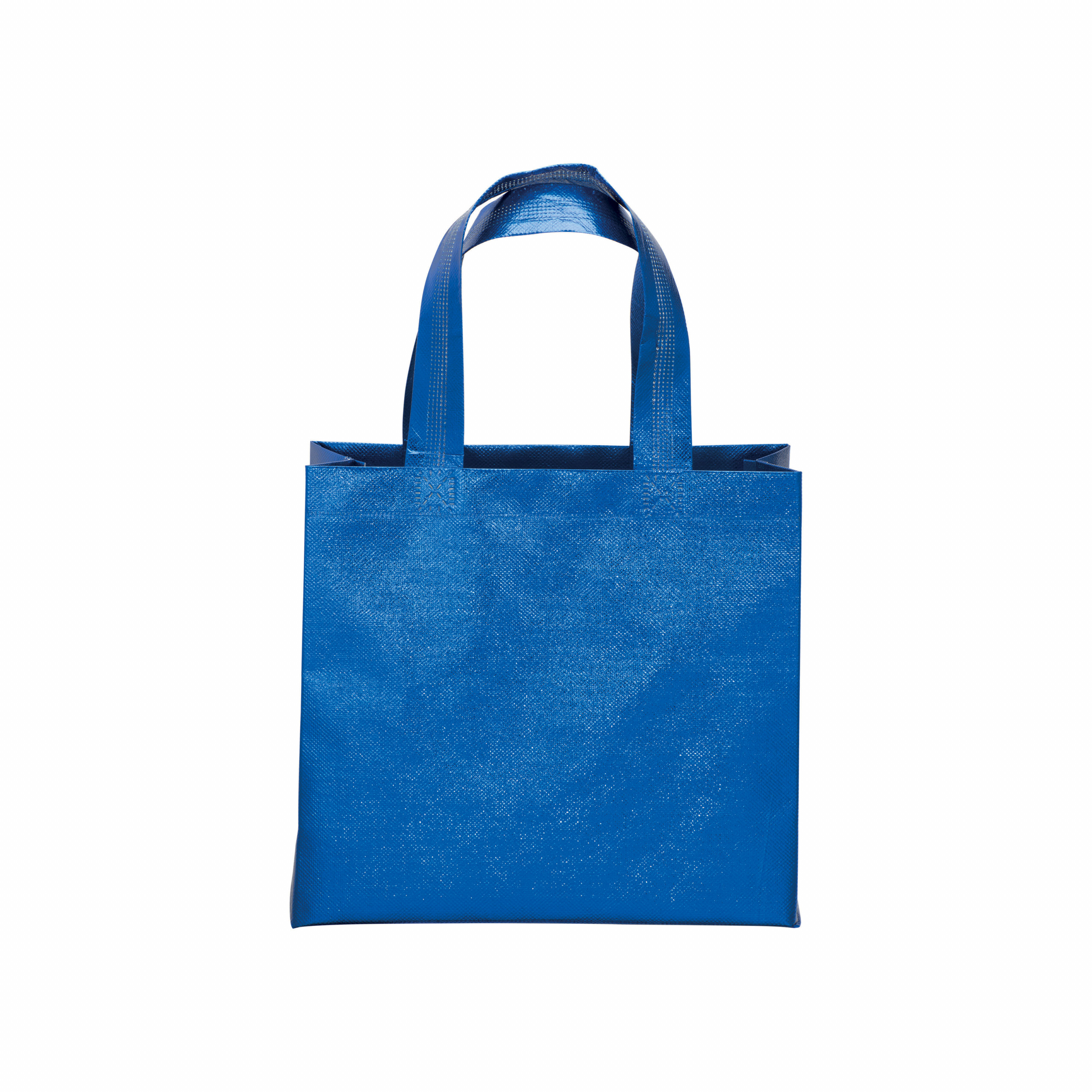 Bolsa con fuelle de tejido sin tejer laminado 100 g/m2  termosoldado, con asas cortas, Royal, , , ,