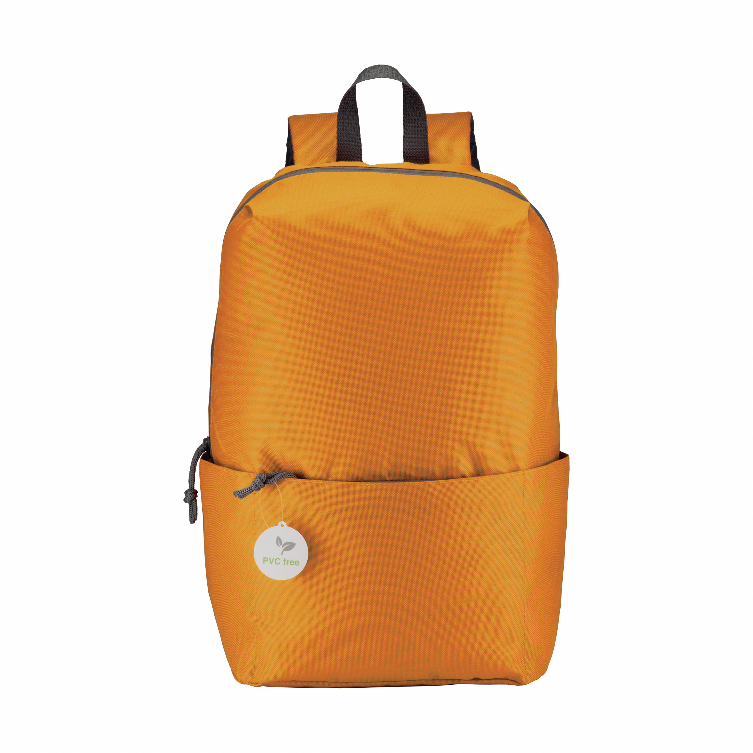 Mochila de 4 bolsillos de poliéster sin PVC con cuatro bolsillos, espalda ajustable, Naranja, , , 600D POLYESTER,