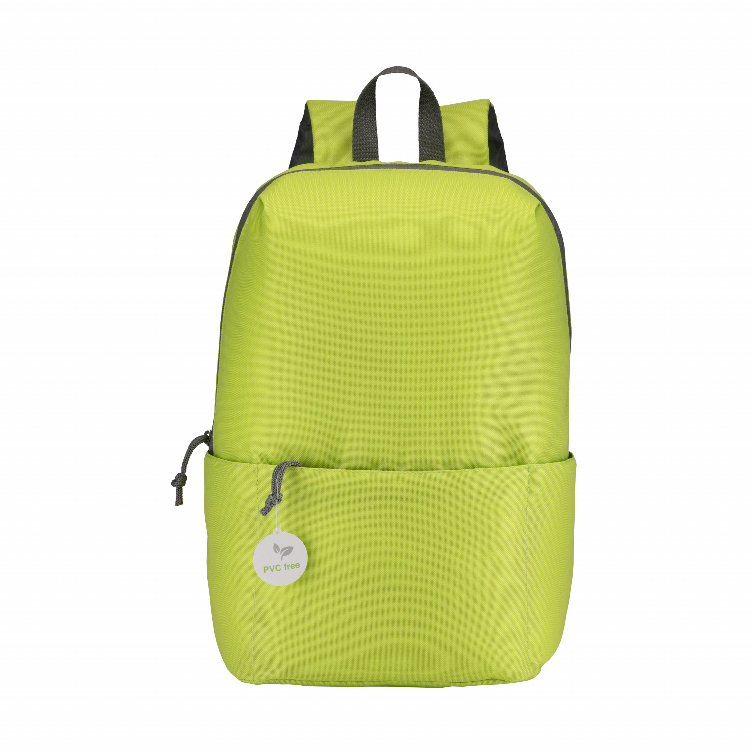 Mochila de 4 bolsillos de poliéster sin PVC con cuatro bolsillos, espalda ajustable, Verde metz, , , 600D POLYESTER,