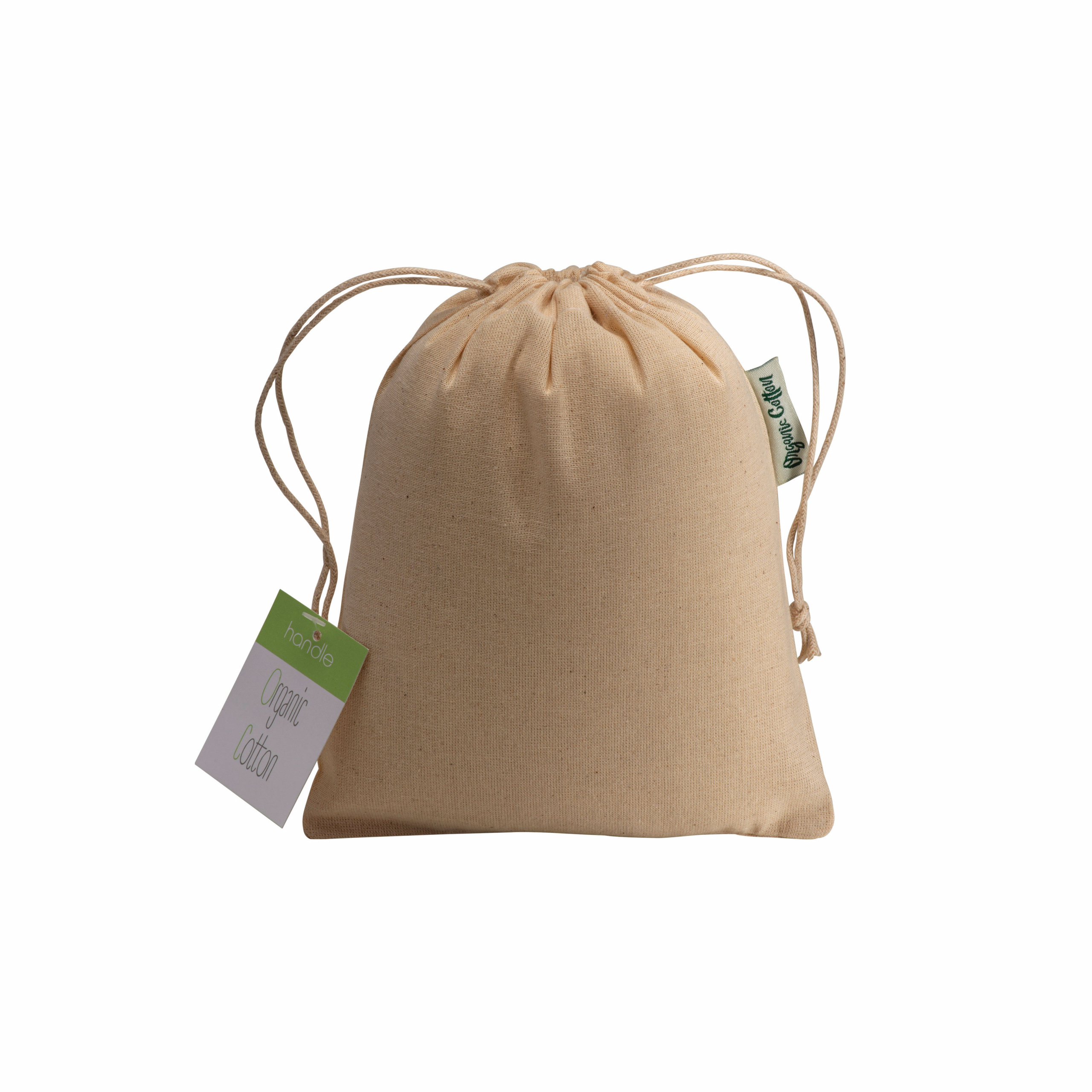 Mochila  de algodón orgánico 140g / m2, 15 x 20cm, Natural, , , 140 GSM,