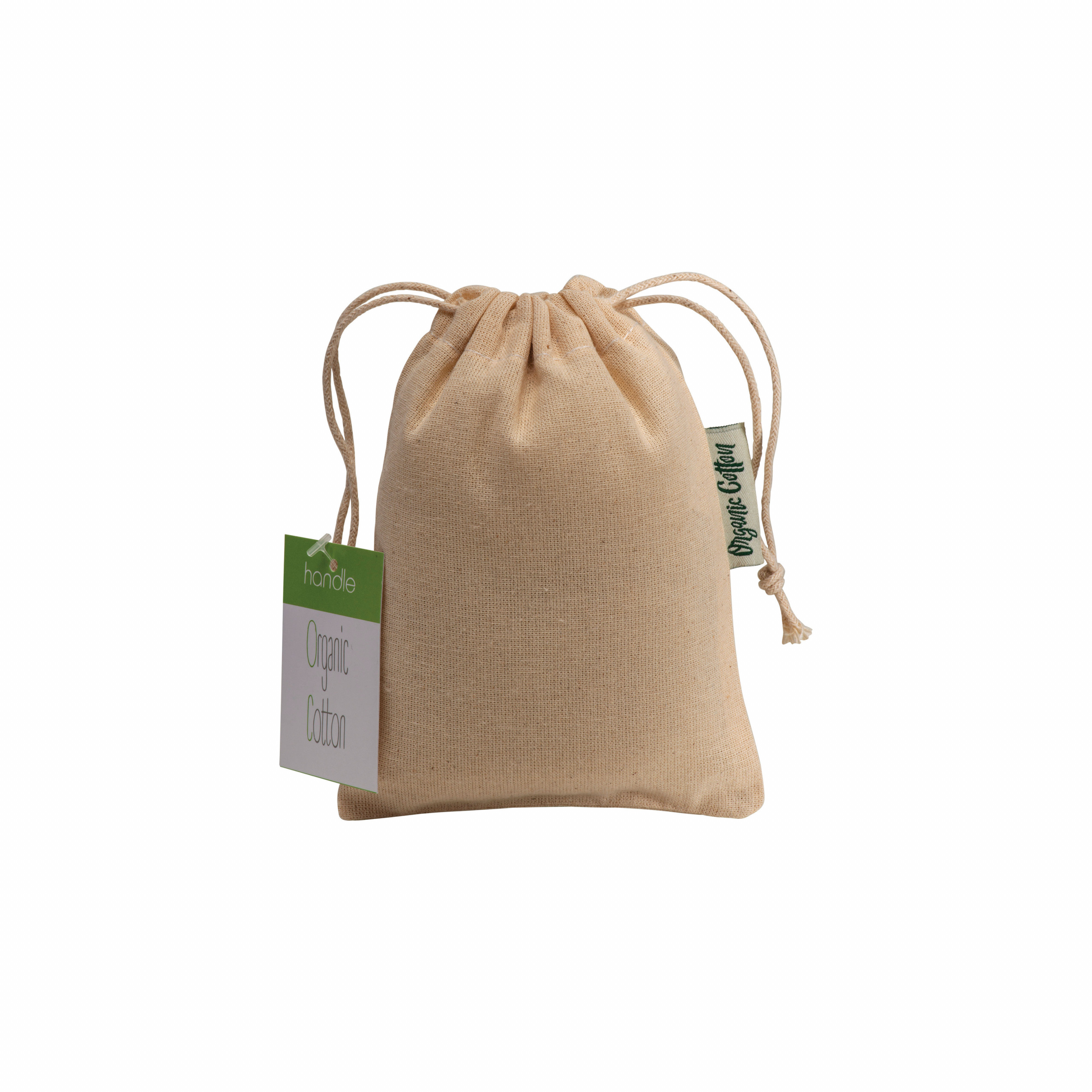 Mochila de algodón orgánico 140g / m2, 10 x 14 cm, Natural, , , 140 GSM,
