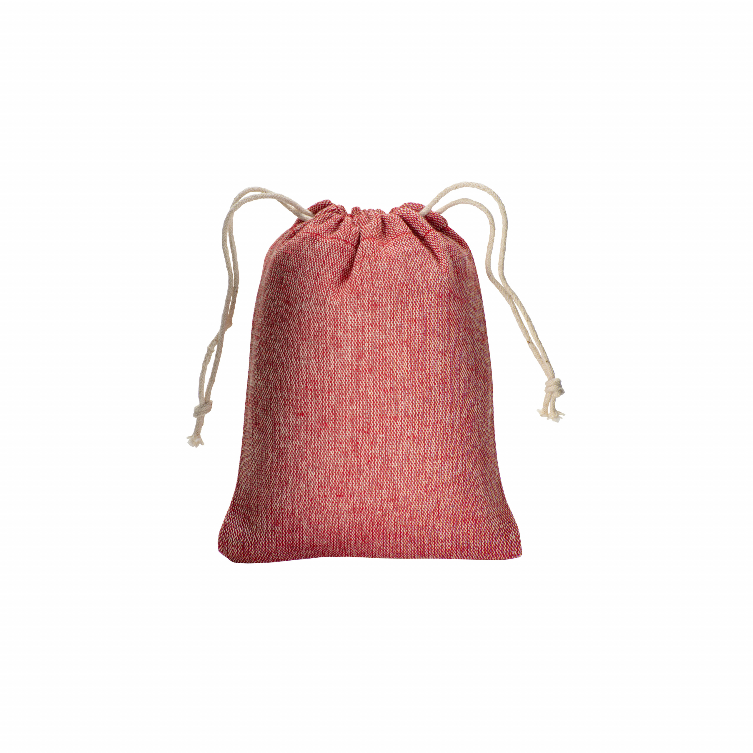 Mochila de algodón reciclado 150g / m2, 10 x 14 cm, Rojo, , , 150 GSM,