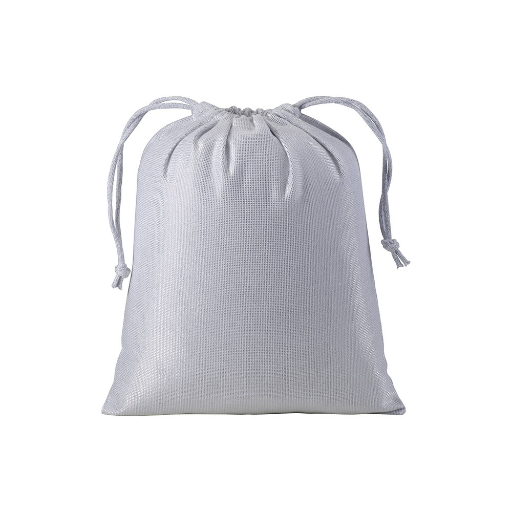 Mochila en polialgodón brillante 150g / m2, 25X30 cm, Blanco, , , 150 GSM M2,