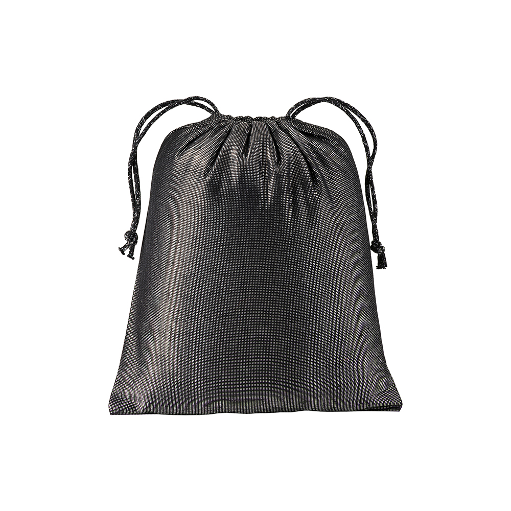 Mochila en polialgodón brillante 150g / m2, 25X30 cm, Negro, , , 150 GSM M2,