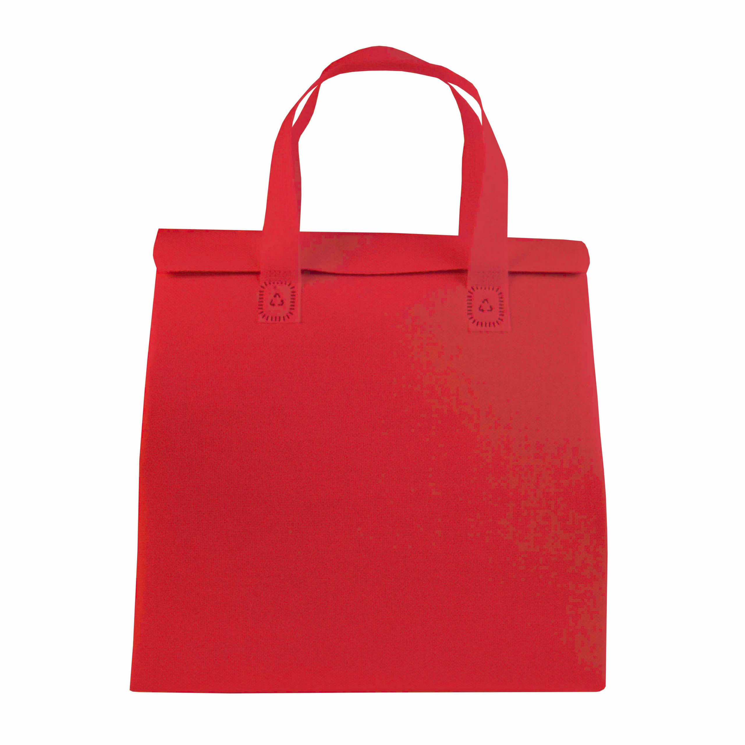 Nevera en TNT laminado de 100 g / m2, cierre de velcro, Rojo, , , 100 GSM M2 + 2 MM FILM ALLUMINIO,