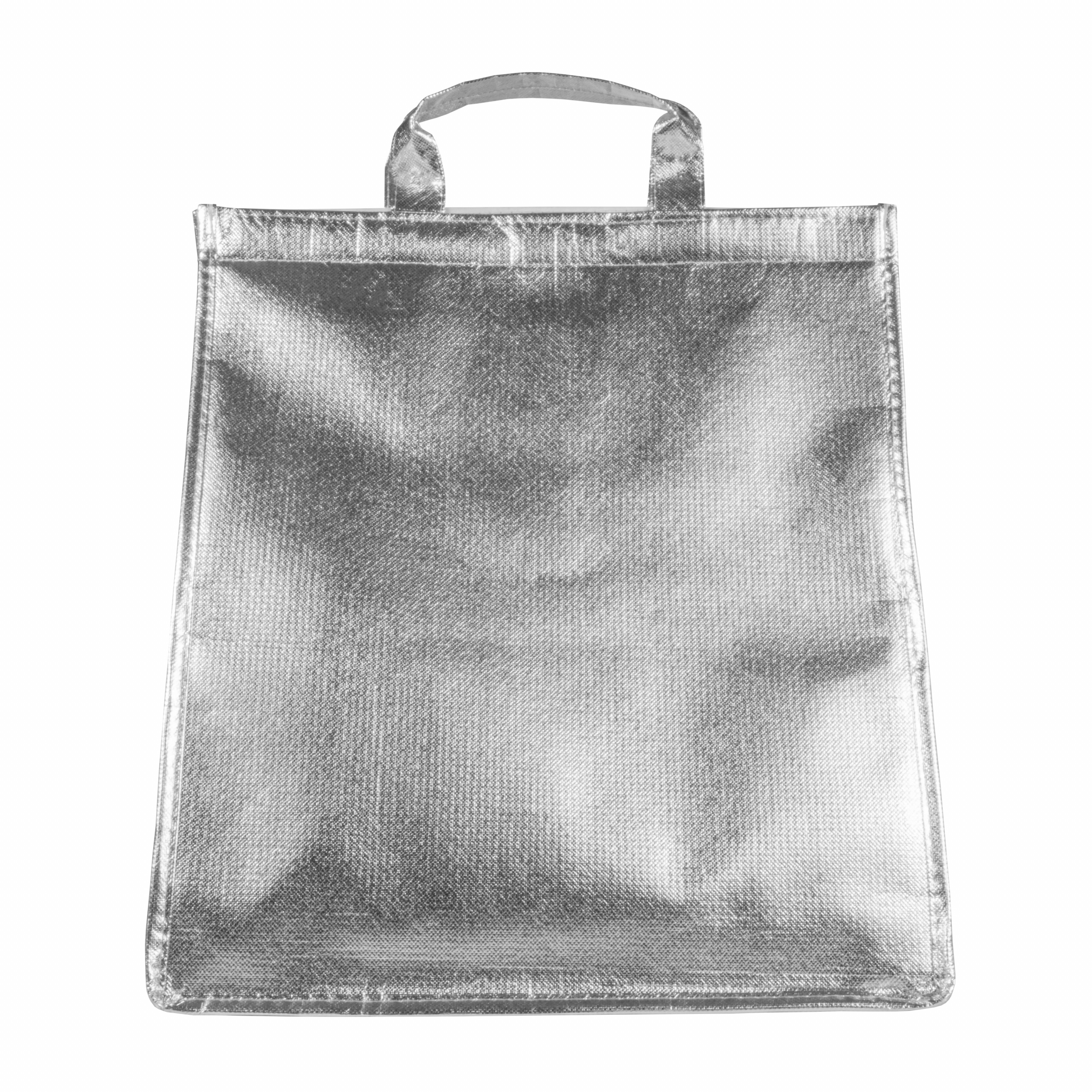 Bolsa frigorífica para tartas / pizza en tejido no tejido laminado 110 g / m2, Plata, , , TNT 110GSM-INTERNO 2MM ALU FILM + SQUARE LATTICE,