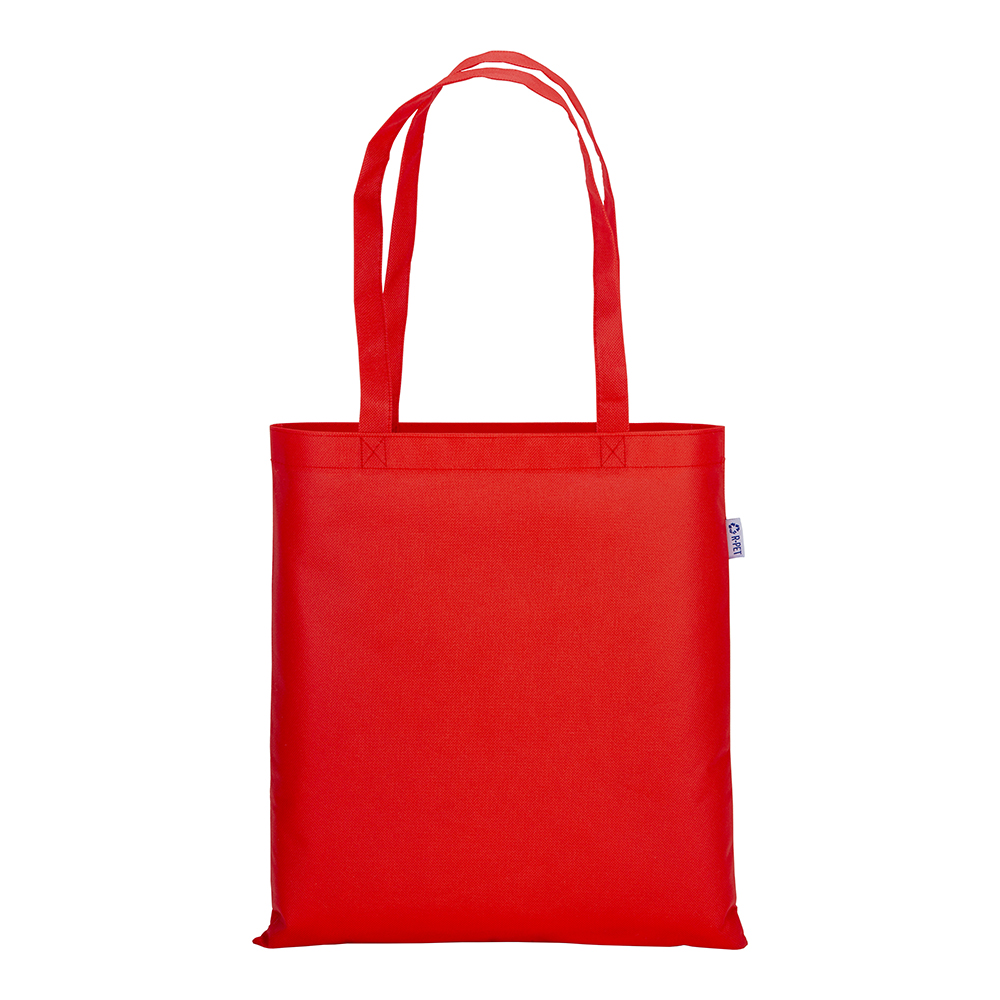 Bolsa de PET reciclado 80 g/m2, Asas largas, Rojo, , , ,