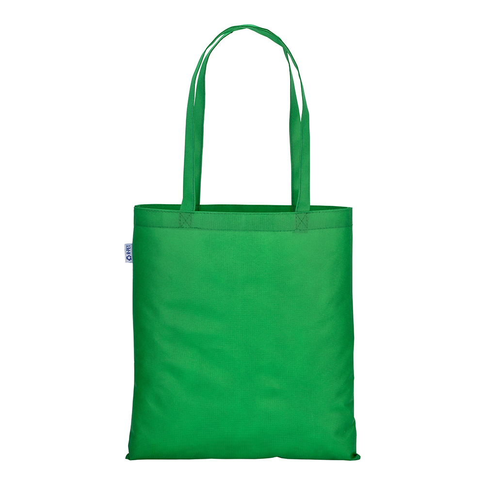 Bolsa de PET reciclado 80 g/m2, Asas largas, Verde, , , ,