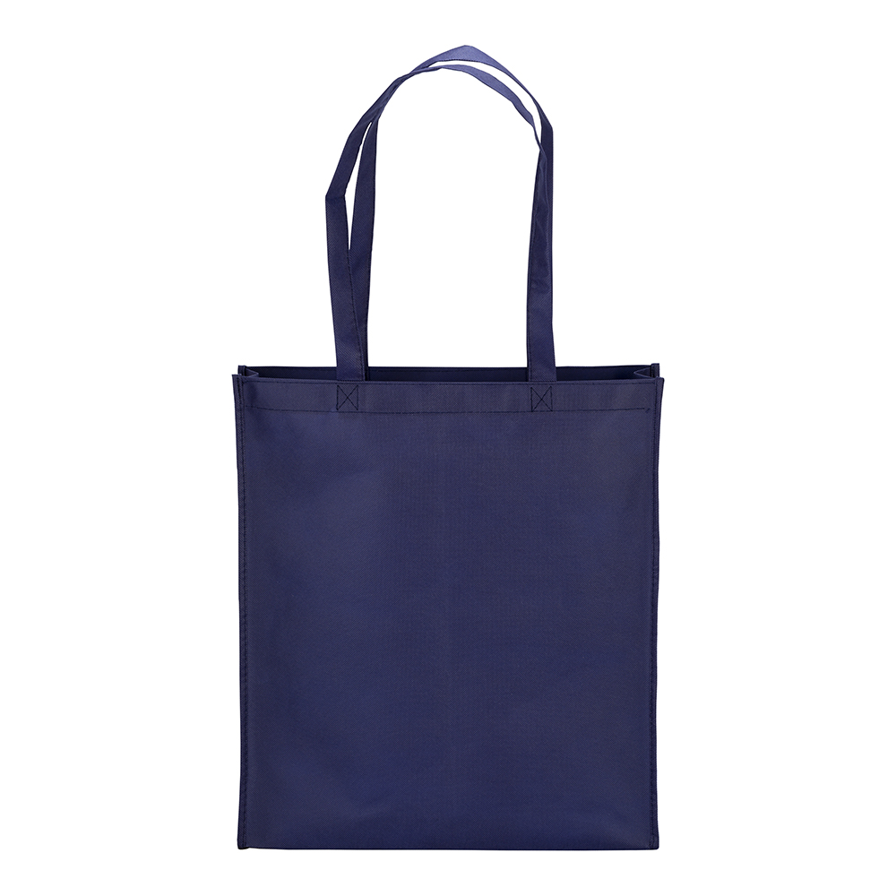 Shopper iBolsa de PET reciclado 80 g/m2, Asas largas y fuelle, Azul, , , ,