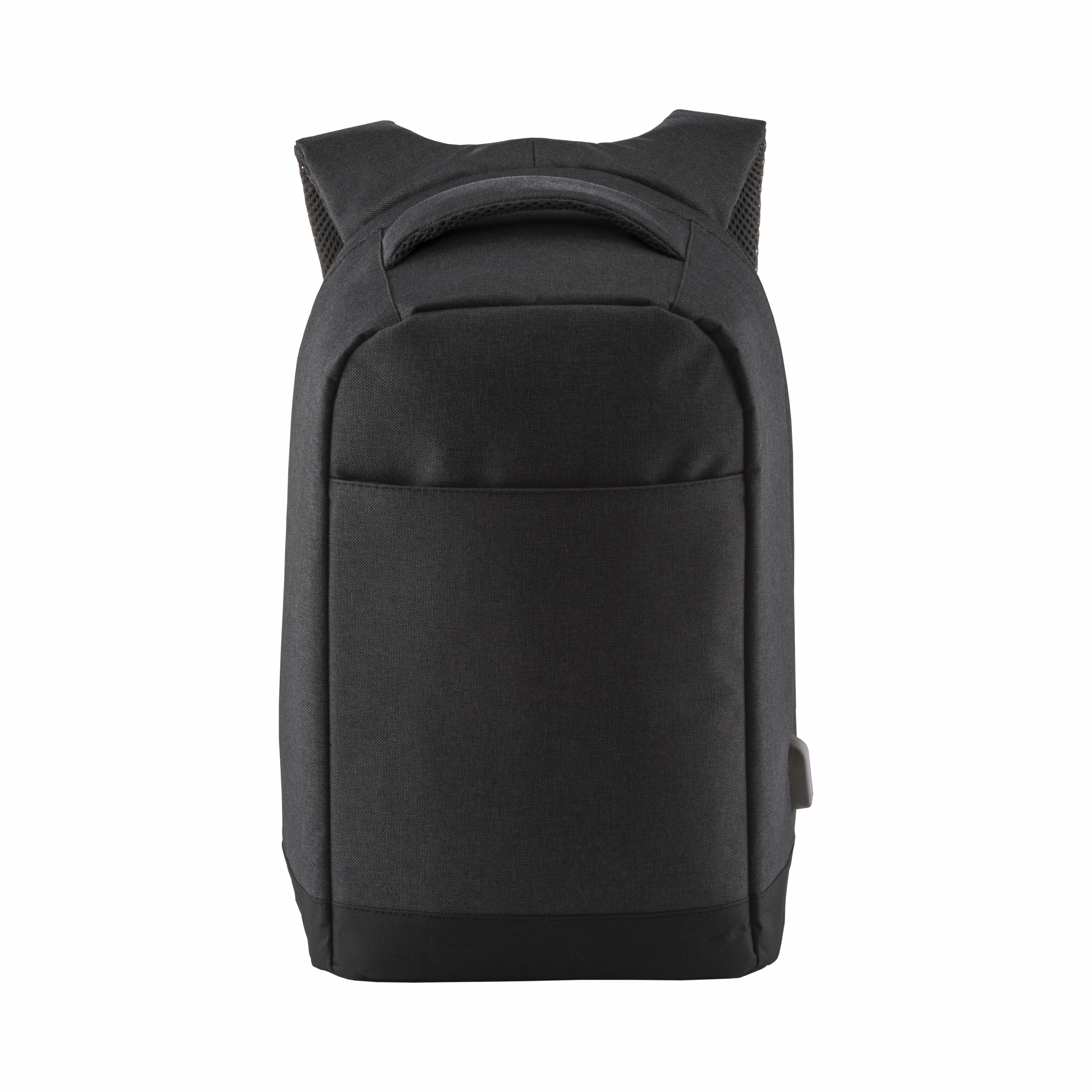 Mochila para PC con bloqueo antirrobo, con toma USB, en poliéster 600D, Gris/negro, , , ,