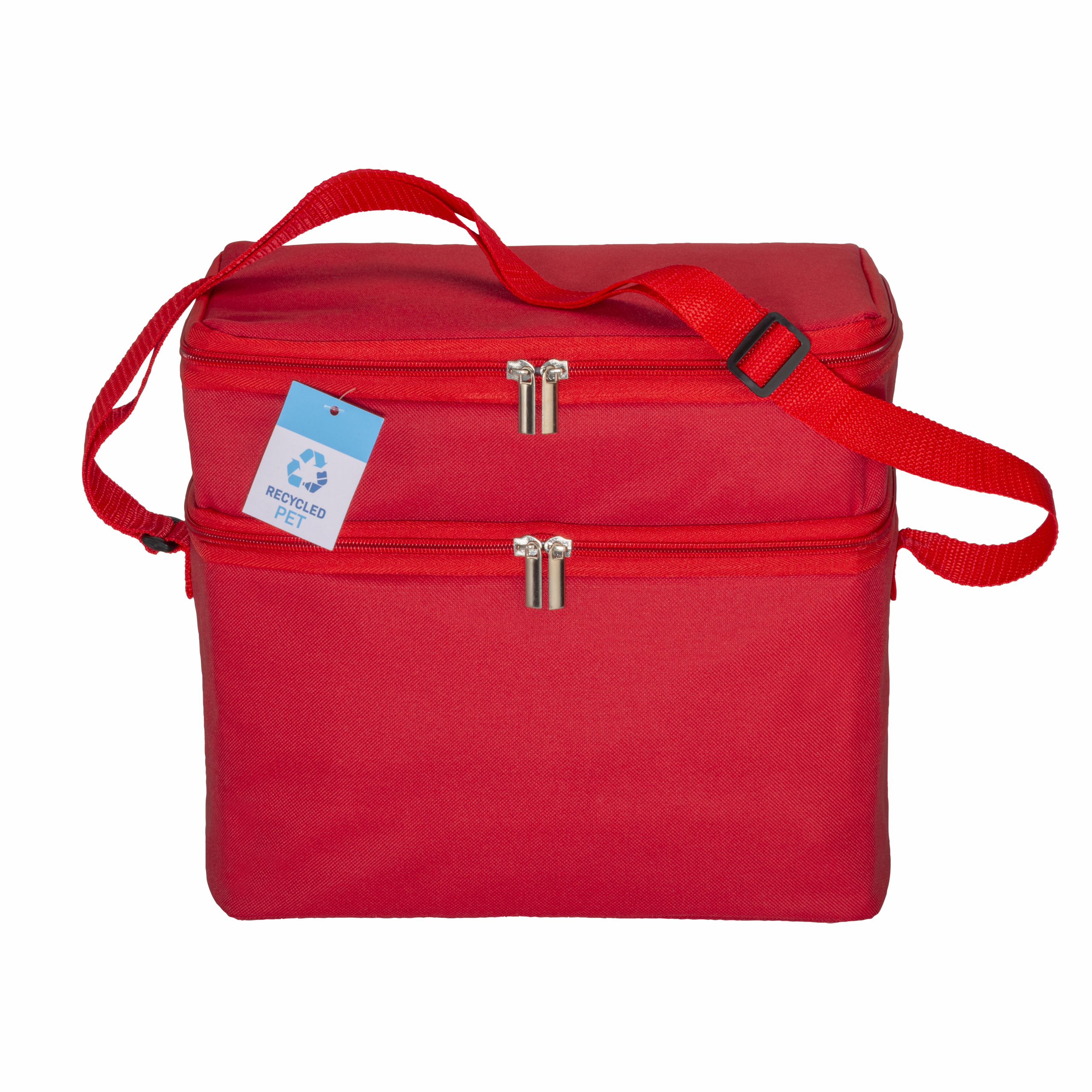 Bolsa nevera R-pet con interior plateado, Rojo, , , ,