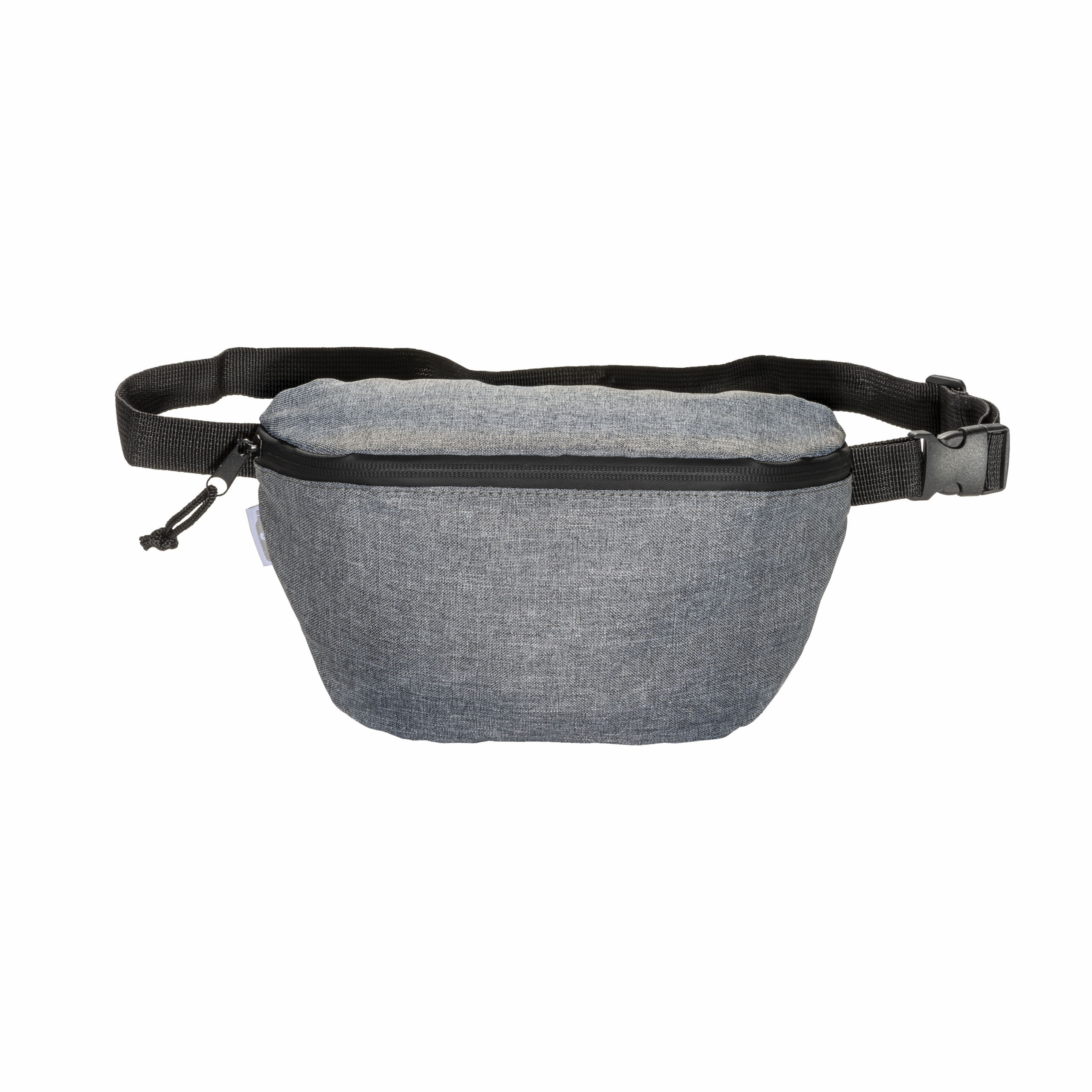 Riñonera de R-PET, bolsillo delantero con cremallera, Gris, , , 600D RPET,