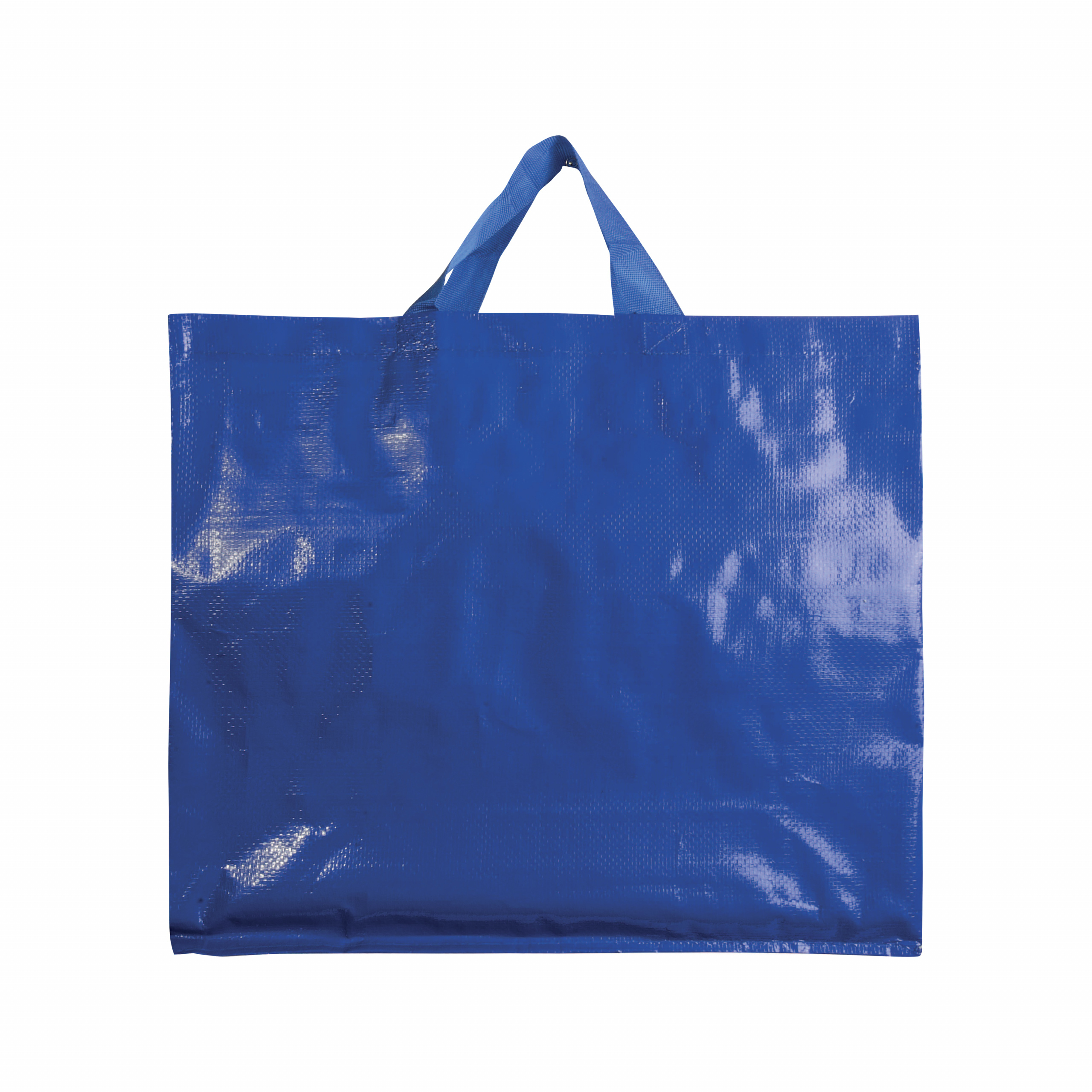 Bolsa de la compra de PP laminado reciclado de 120 g/m2 con fuelle y asas cortas, Royal, , , 120 GSM M2,