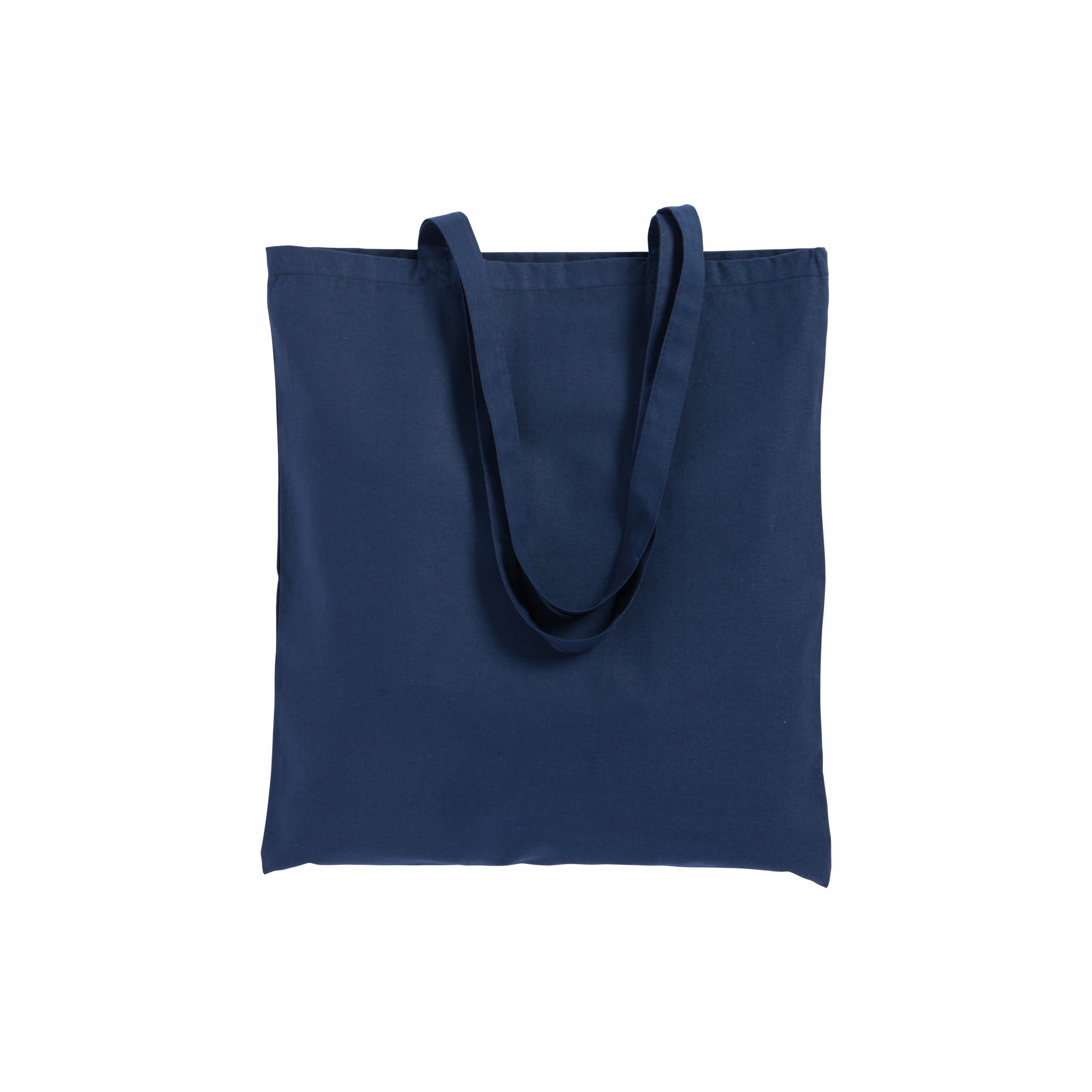 Bolsa de algodón/poliéster reciclado 180 g/m2, asas largas, Azul, , , 180 GR,
