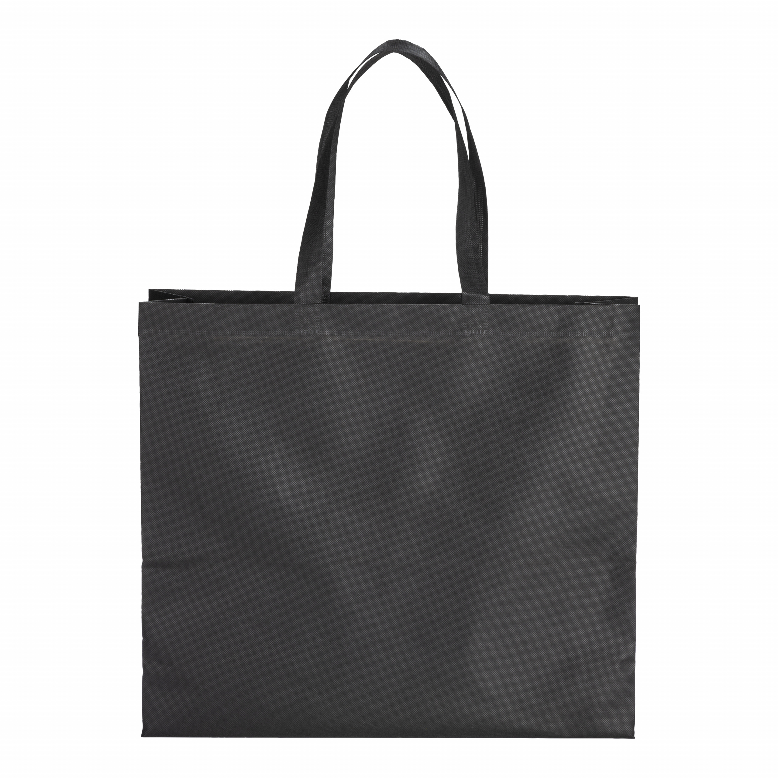 Bolsa termosoldada de R-pet 80 g/m2 con fuelle, Negro, , , ,