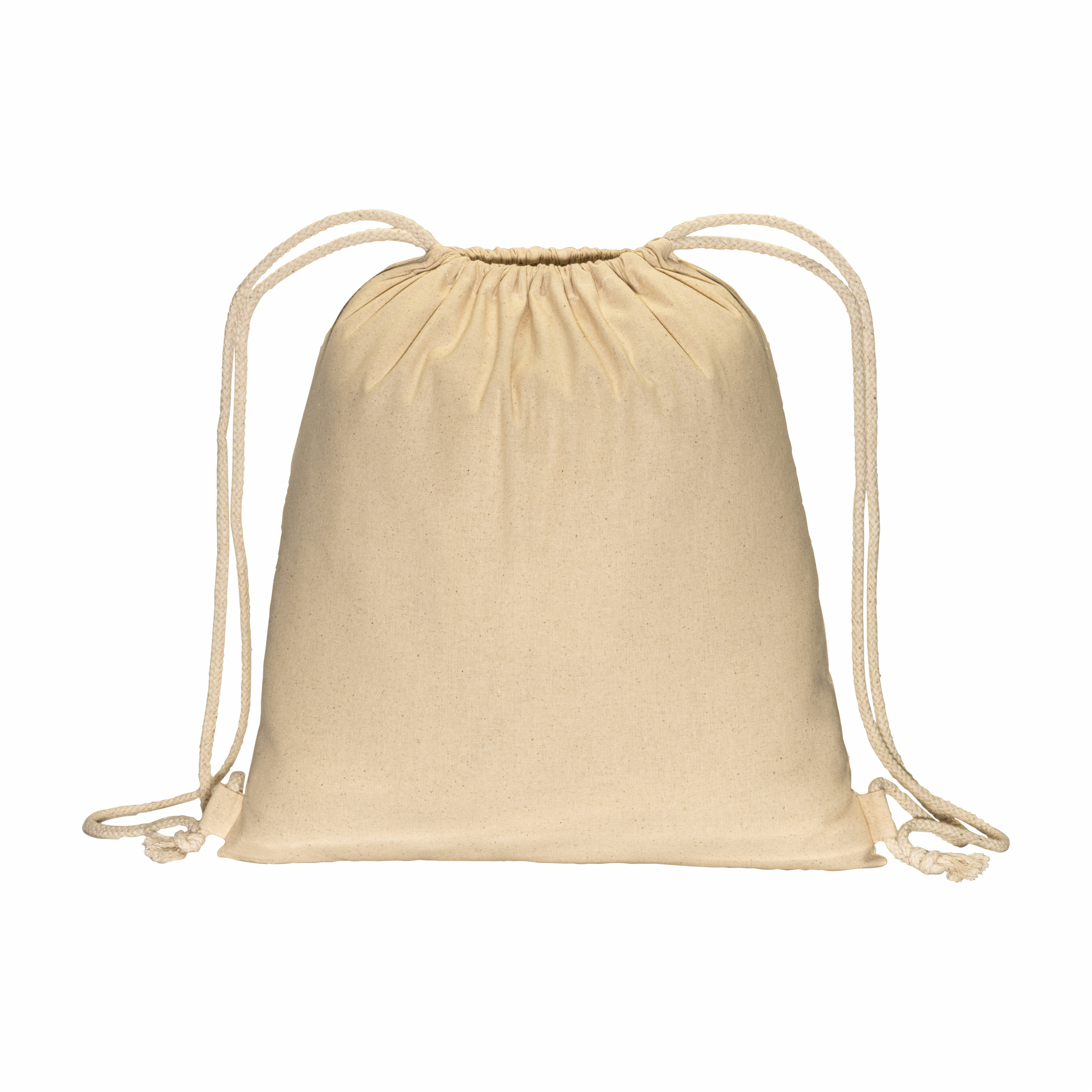 Mochila de algodón de 180 g/m², con cierre de cordón, Natural, , , 180 GR M2,