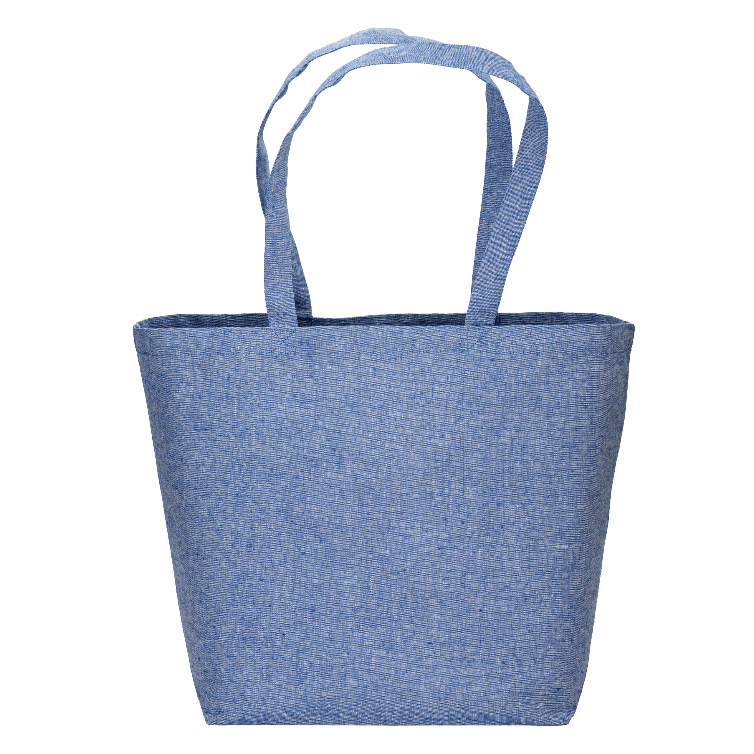 Bolsa de algodón reciclado, 120 g/m&sup2;, con  laminado de polipropileno (PP), Royal, , , 120 G/M2-OUT 96%REC COT-4% RPET-INTERNO IN 100%PP,