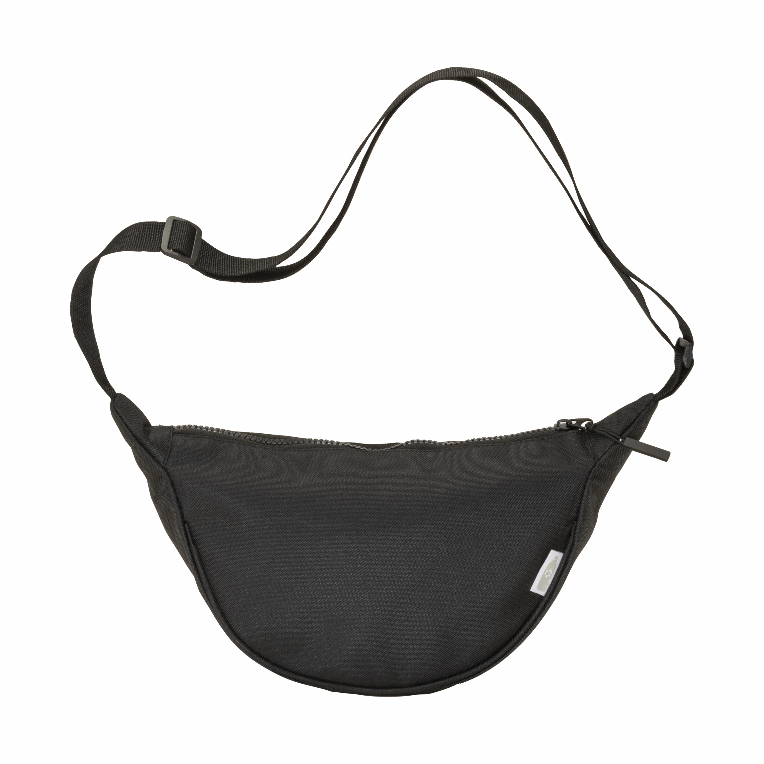 Riñonera de poliéster reciclado R-PET con correa ajustable, Negro, , , 600D RPET POLYESTER,