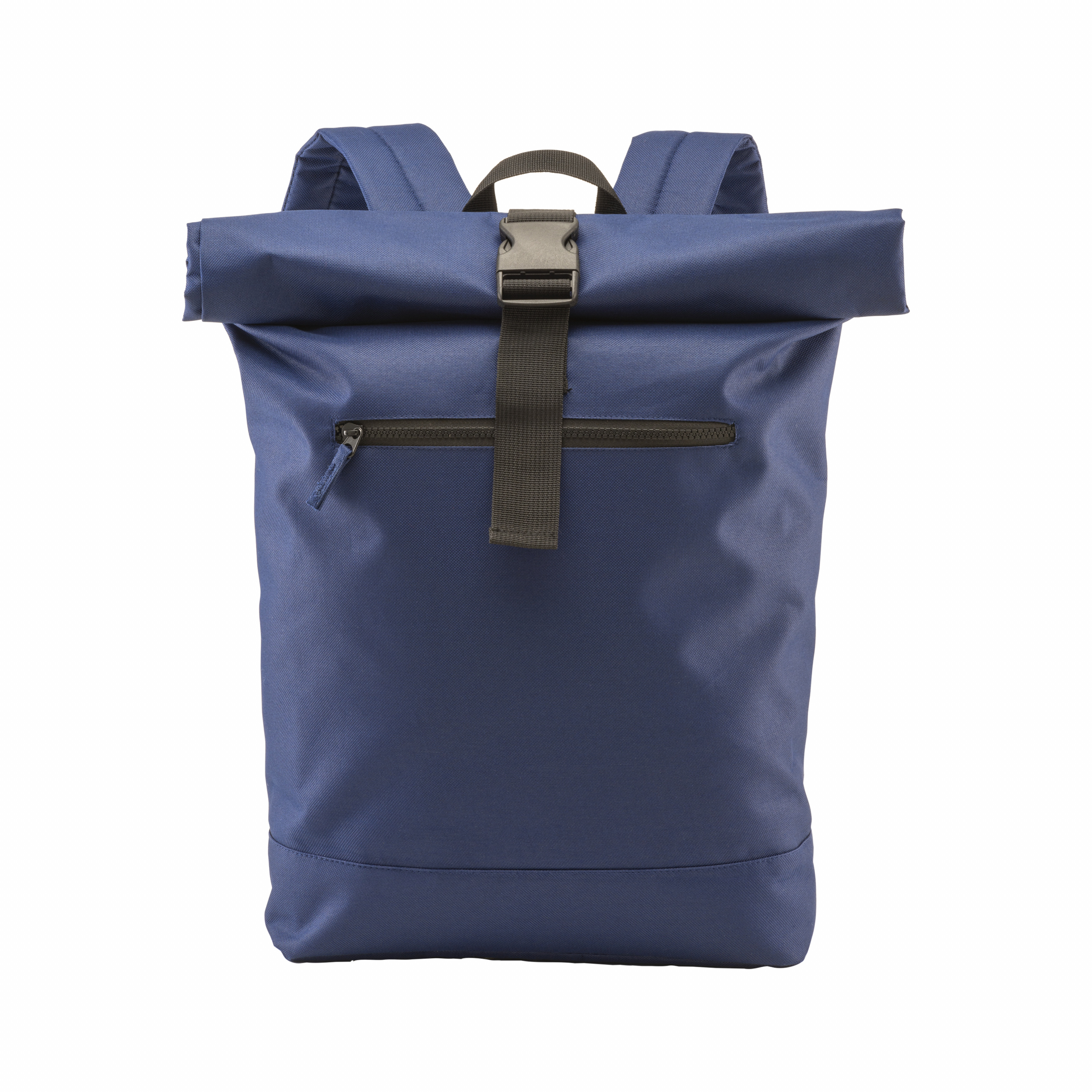 Mochila Roll para portátil (17) de poliéster reciclado R-PET con bolsillo exterior, Azul, , , 600D POLYESTER RPET,