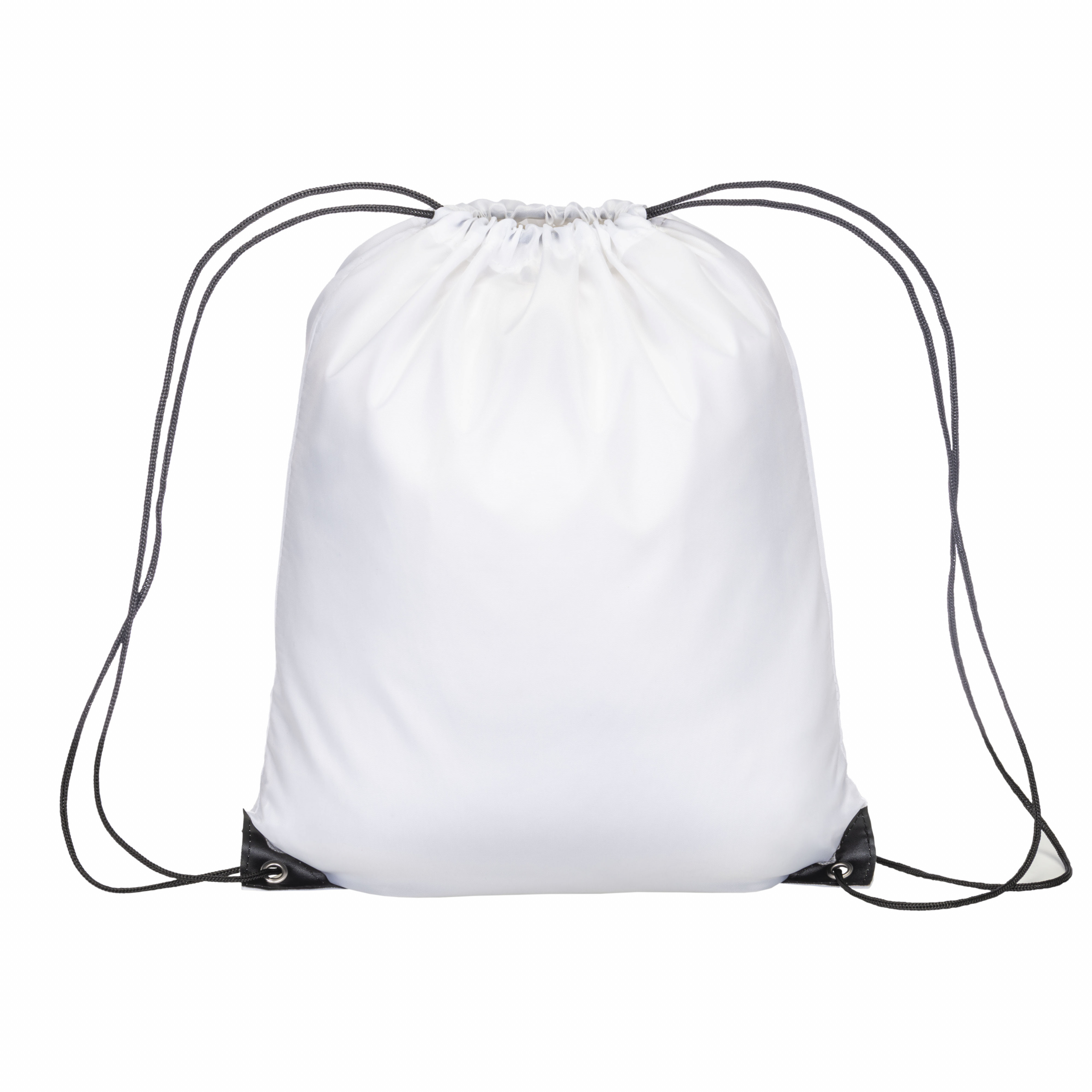 Mochila de color liso fabricada en poliéster 210T, Blanco, , , 65-70 GSM M2,