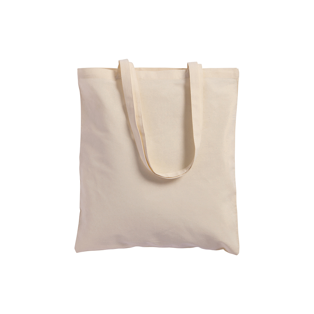 Bolsa shopper de color liso en algodón reciclado de 140 g/m2. Certificado GRS, Natural, , , 140 GSM/M2,