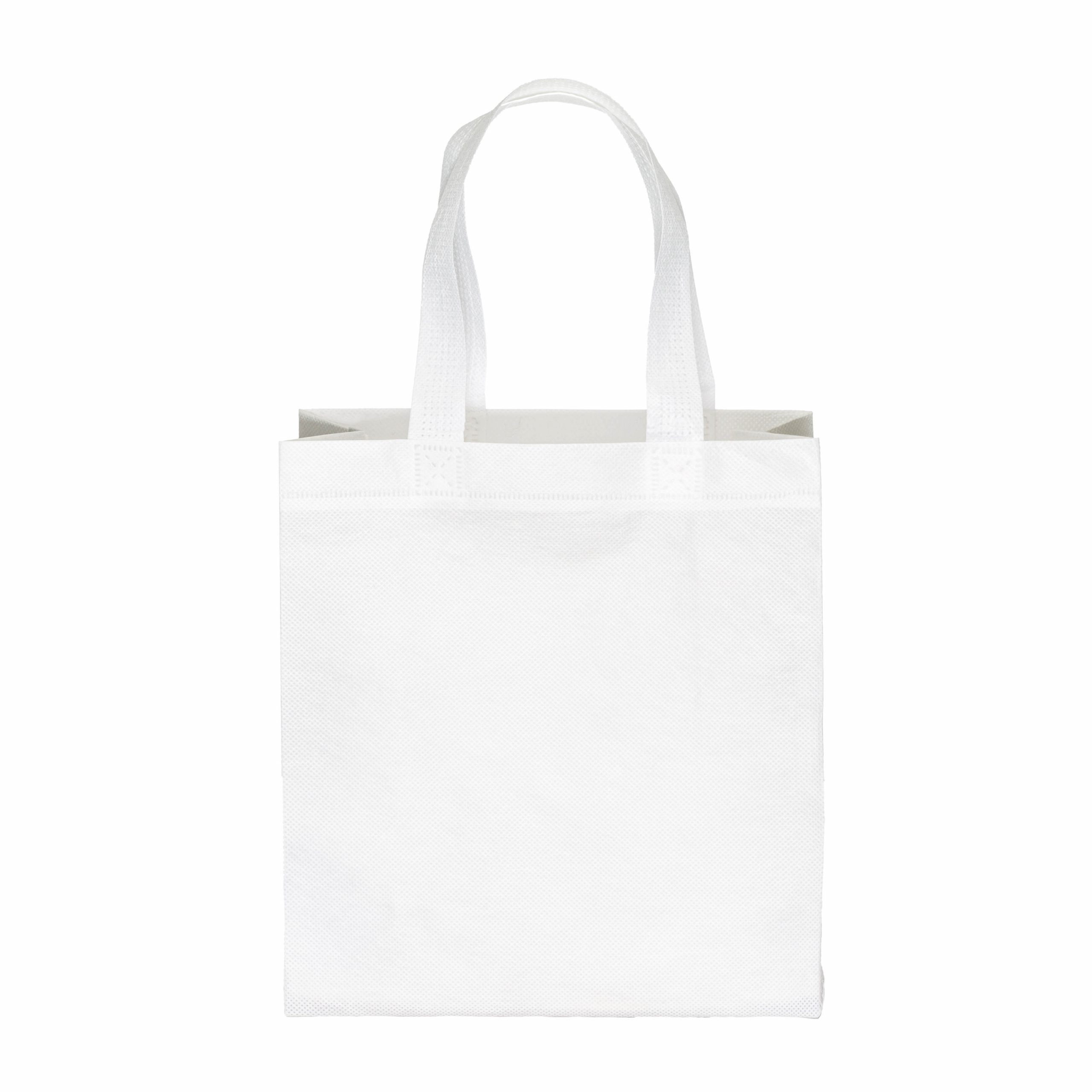 Bolsa shopper de PET reciclado termosellado de 80 g/m2 (TNT R-PET), Blanco, , , 80 G/M,