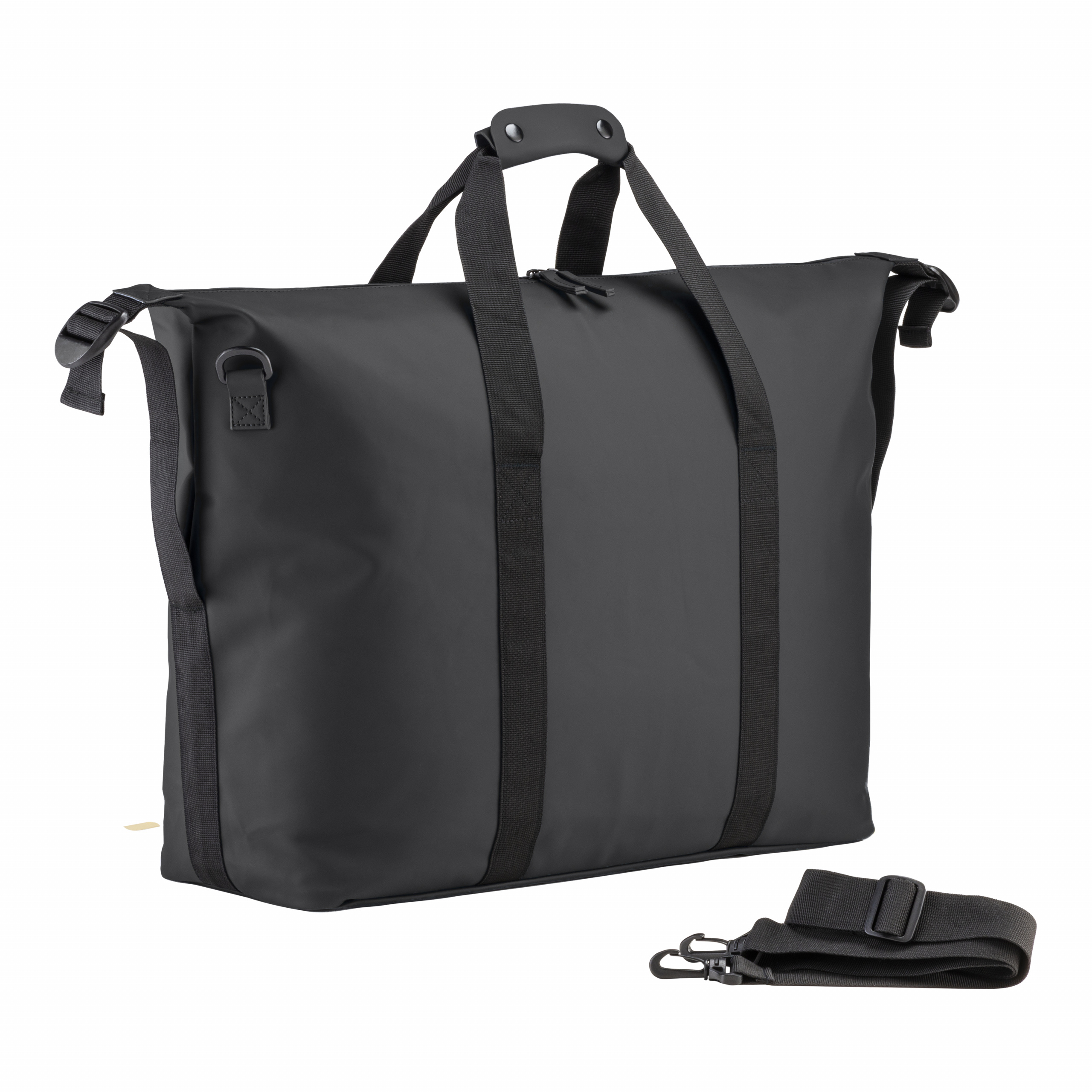 Bolso Duffle en PU suave resistente al agua, Negro, , , ,