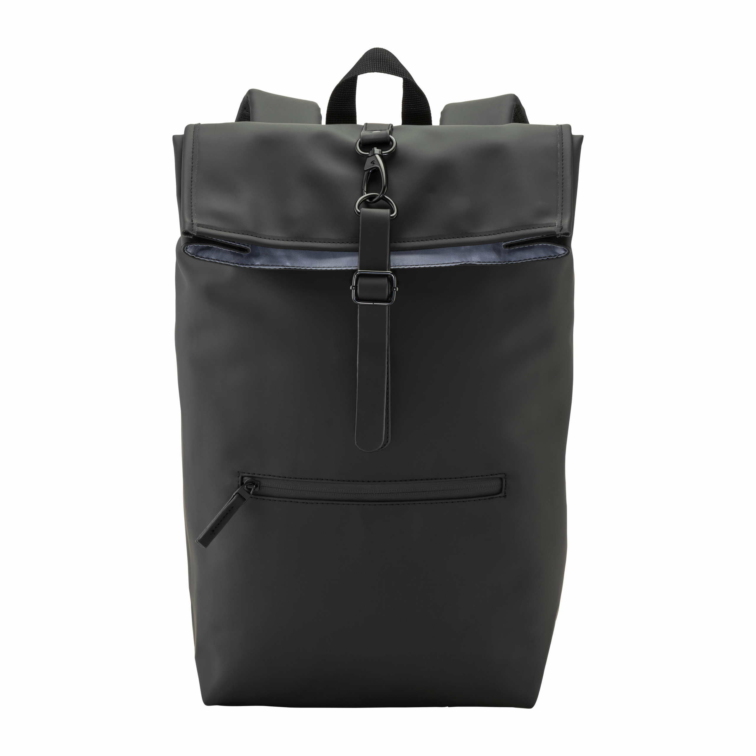 Mochila porta PC (15) en suave PU reciclado resistente al agua, Negro, , , ,