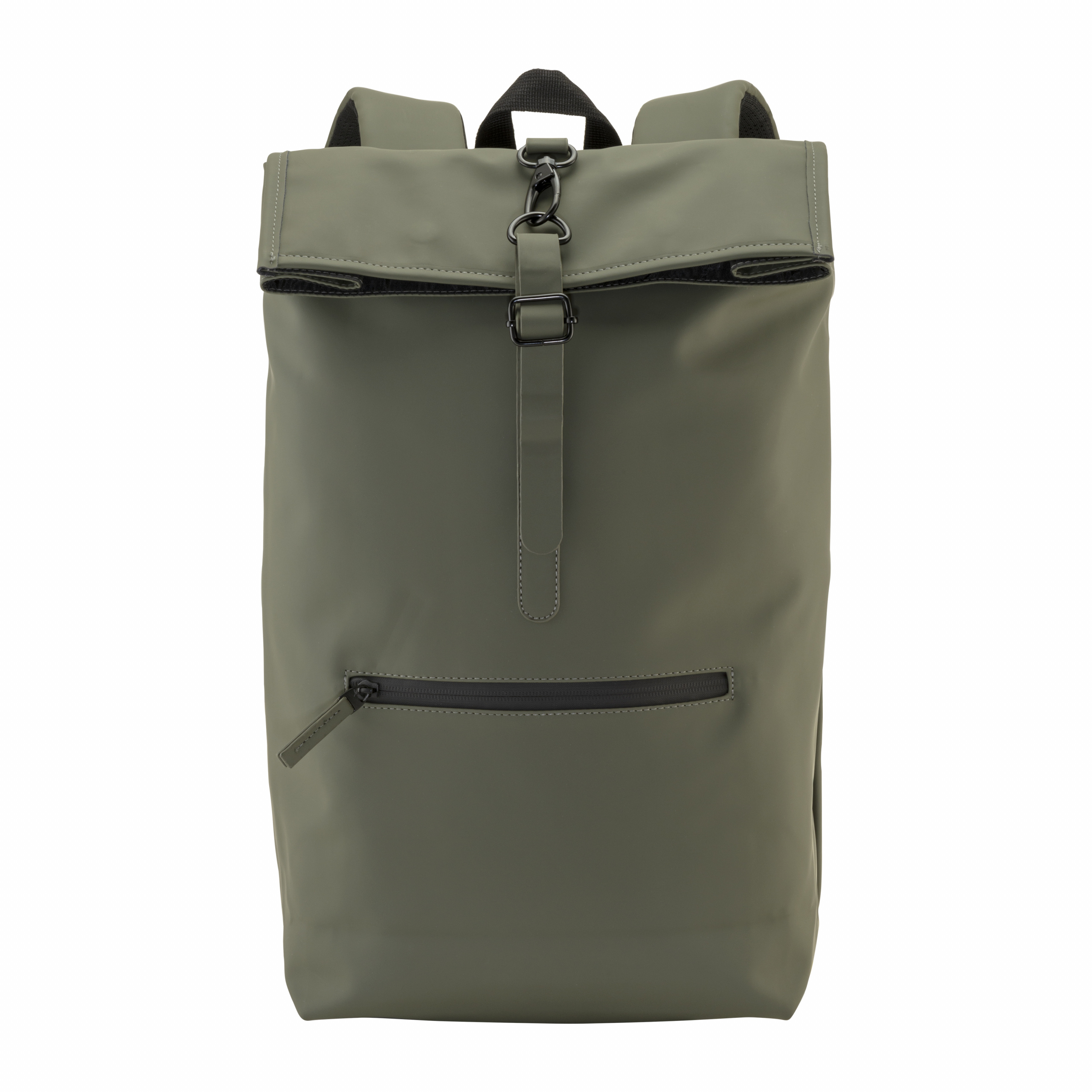 Mochila porta PC (15) en suave PU reciclado resistente al agua, Verde, , , ,